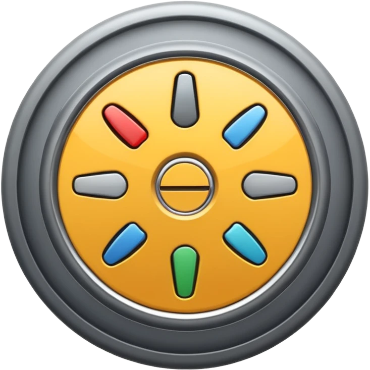 Genrate for me a settings wheel like an iphone emoji