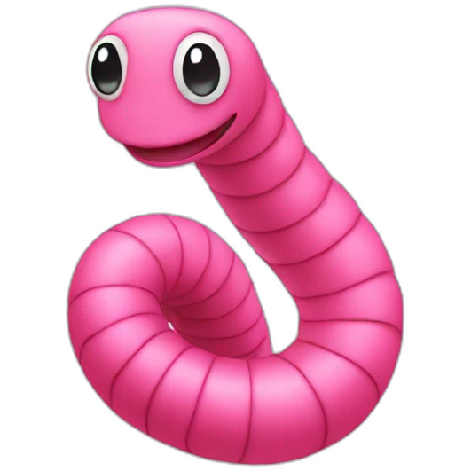 pink-worm emoji