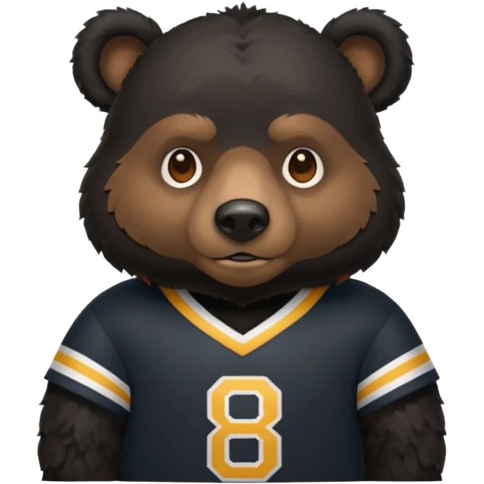 black bear with jersey emoji