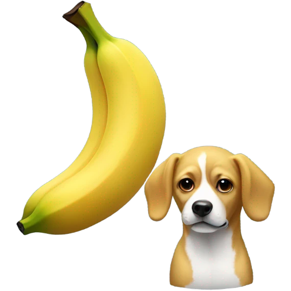 Banana with dog  emoji