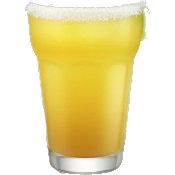 Beach with a palm tree and margarita  emoji