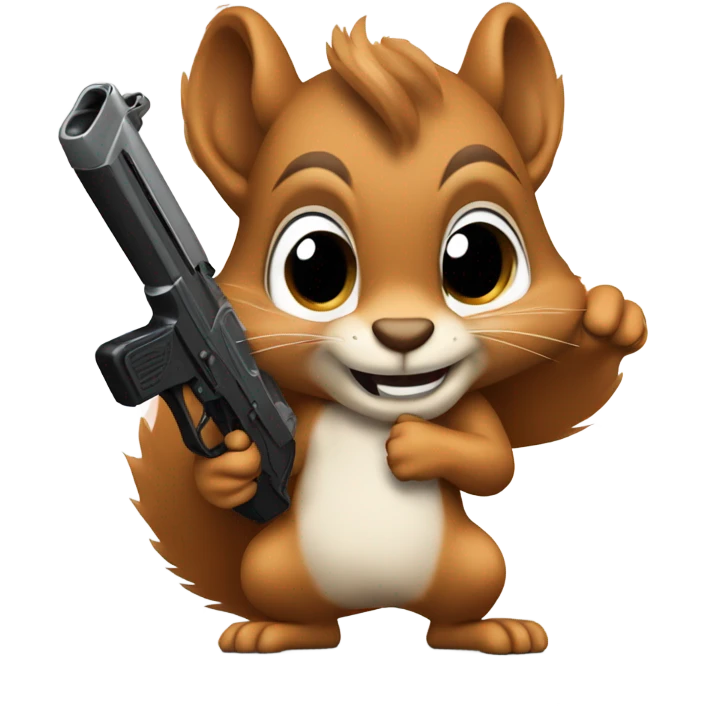 squirrel with a gun emoji