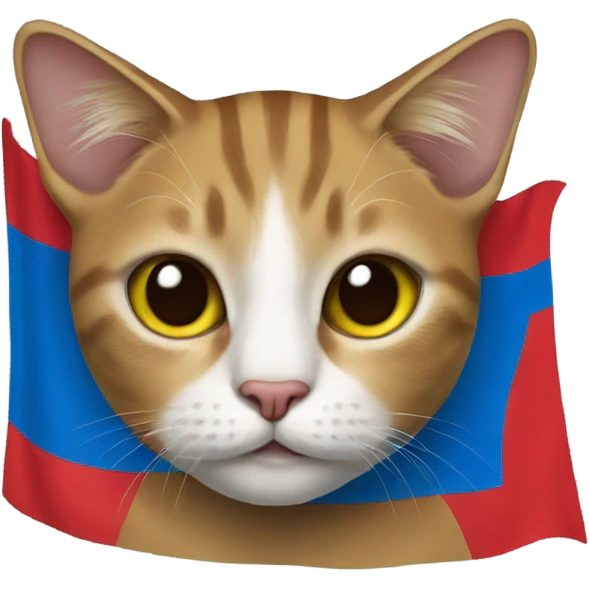 A cat with a Congolese flag emoji