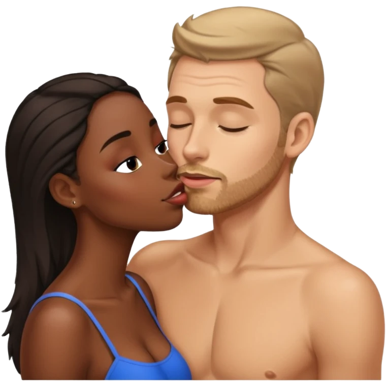 tan white man french fucking his black girlfriend doggystyle  emoji
