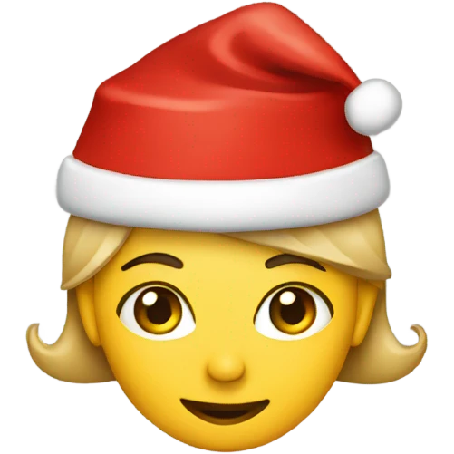 A flight attendant in Santa hat emoji