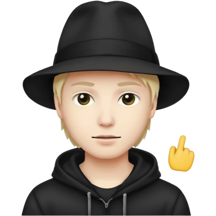 Hacker woth fedora emoji