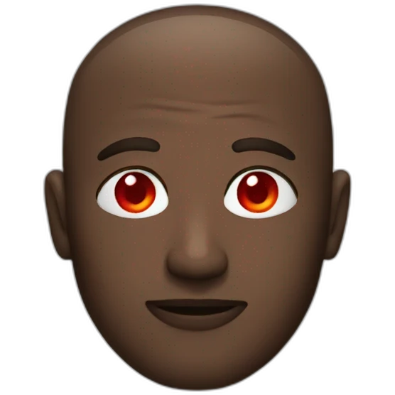 a man with red eyes emoji