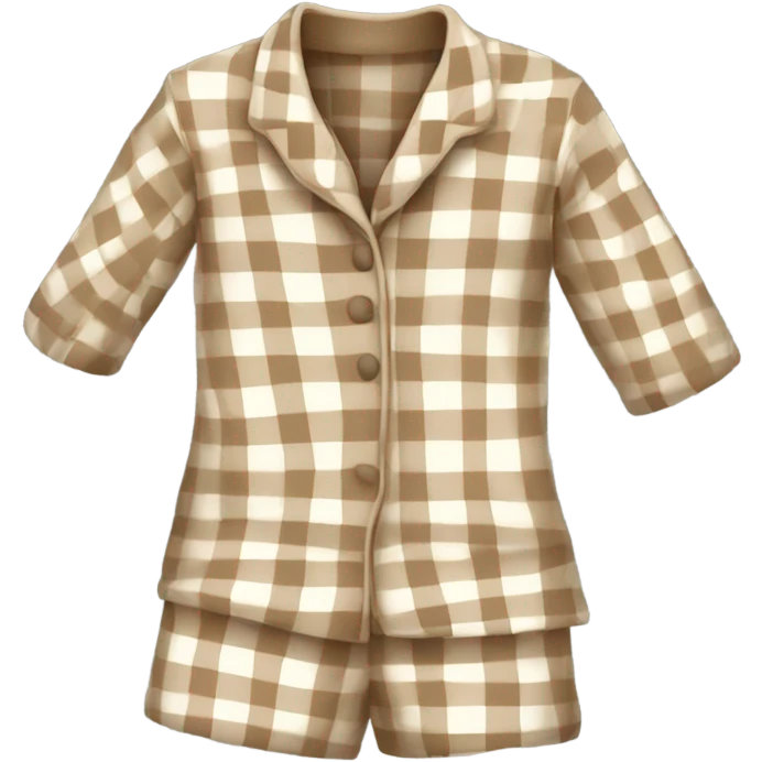 beige brown checkered pajamas emoji