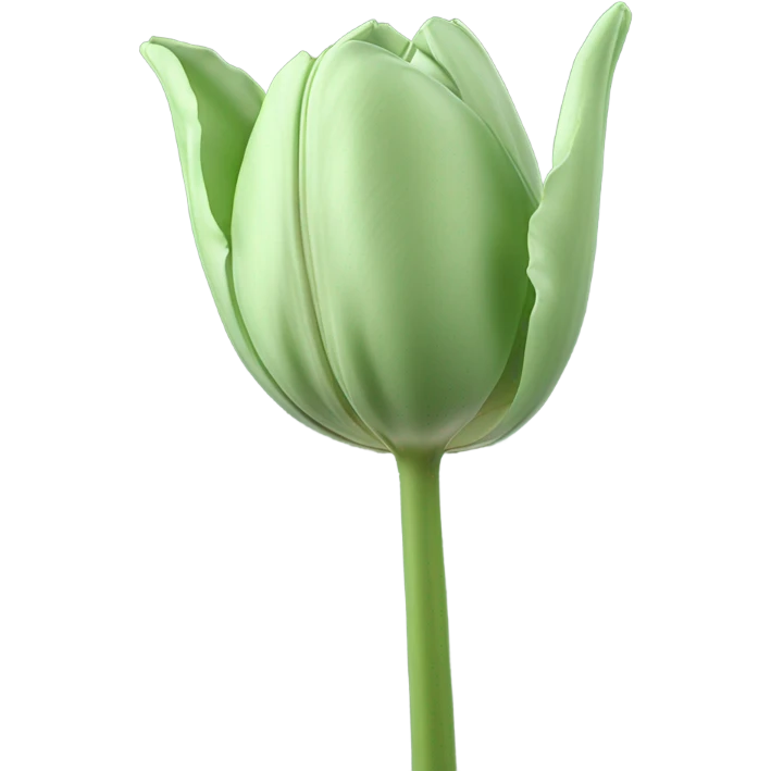 Sage green tulip emoji
