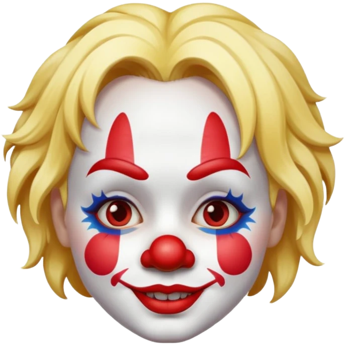 Blonde white girl clown emoji