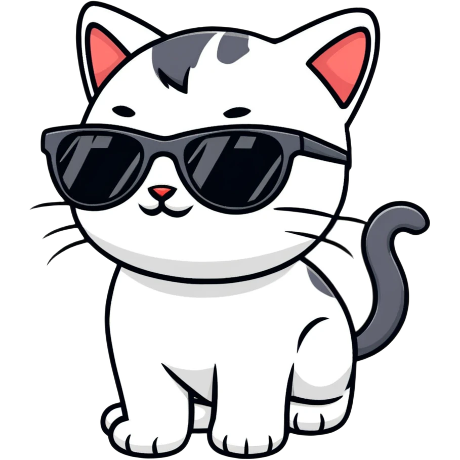 Cat with sunglasses emoji