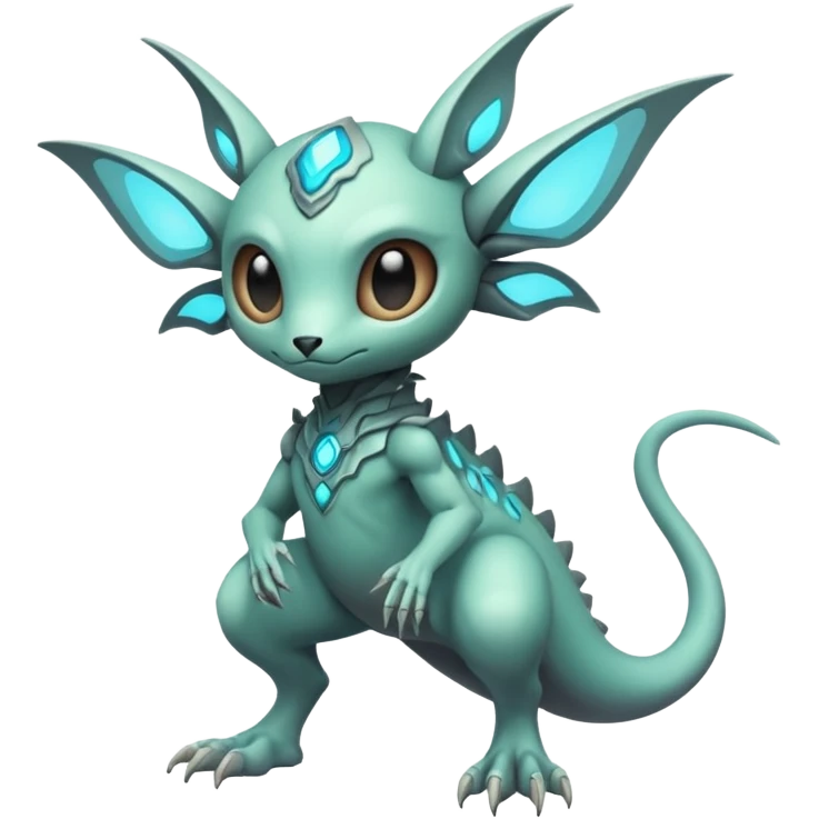 Futuristic Ethereal Modern Fakémon-creature-hybrid Full Body emoji