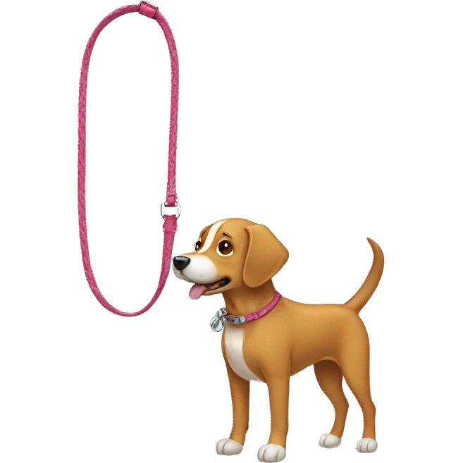 Dog walking leash emoji