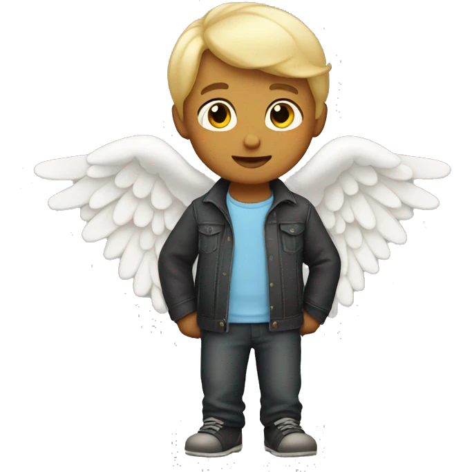 Boy Angel with blond hair emoji