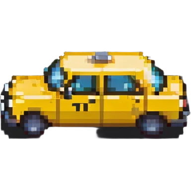 classic yellow taxi cab emoji