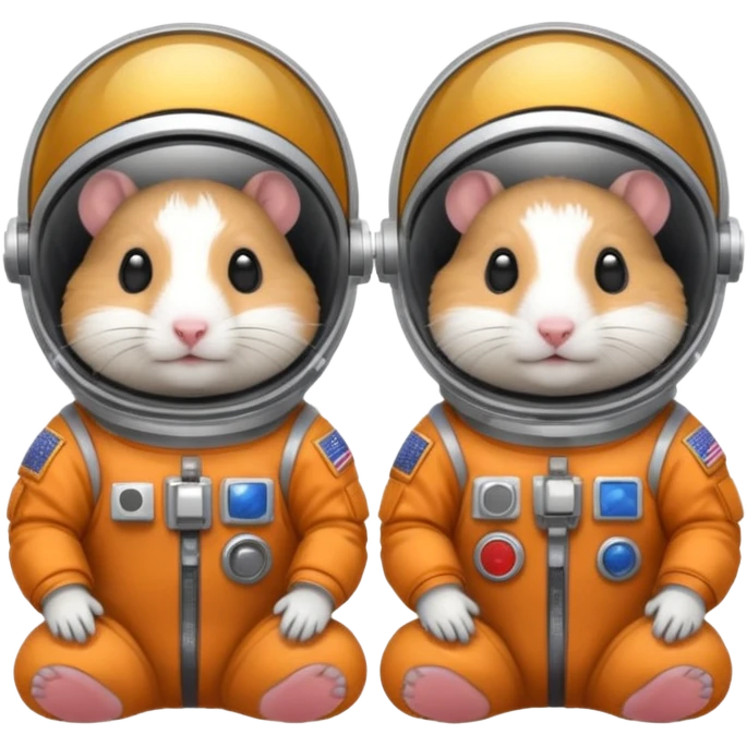 2 astronaut hamsters emoji
