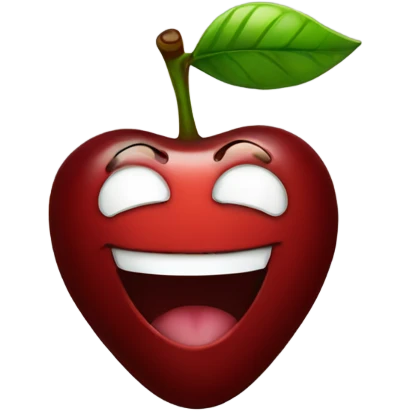 Cherries smiling  emoji