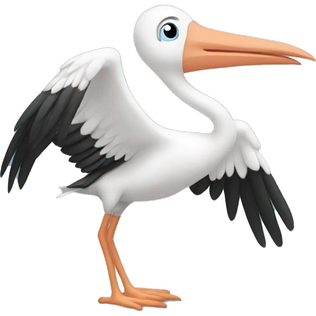 stork carrying bab emoji