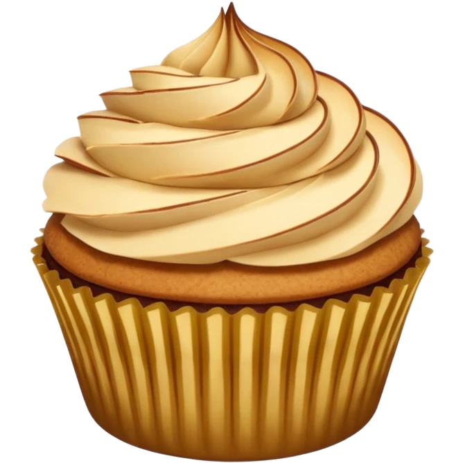 Cupcake con almendra en rodajas sin crema batida , sin capasillo, sin  emoji