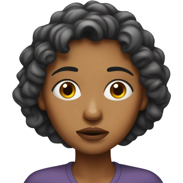 woman looking very stressed  emoji