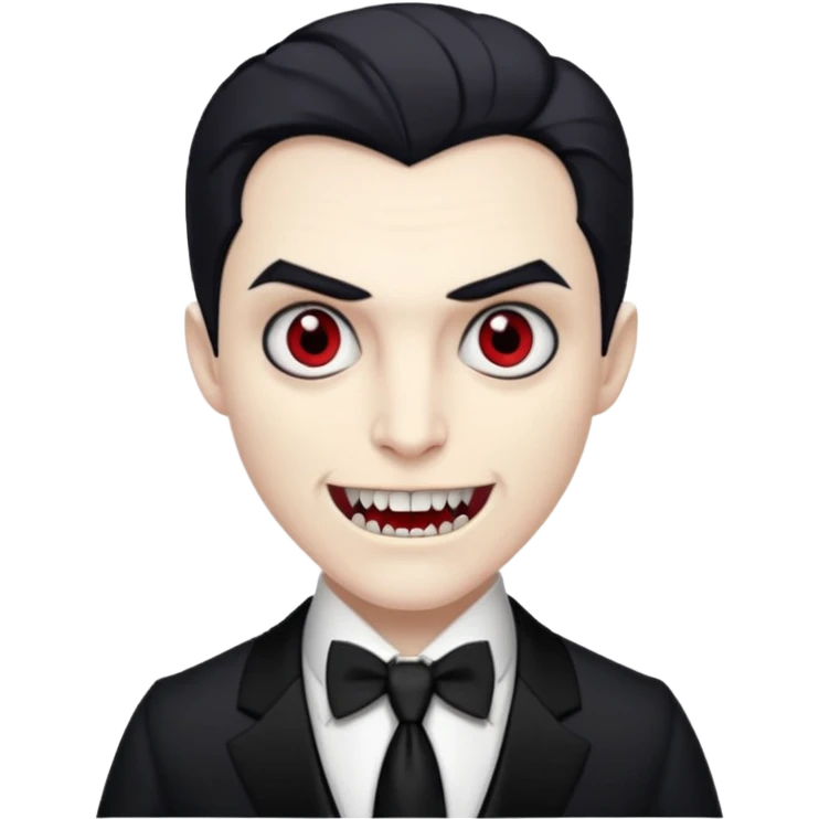 vampire with tie emoji