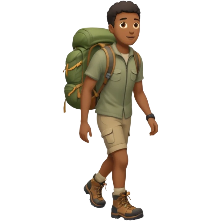 Forest Path Walker black man emoji