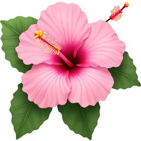 pastel pink hibiscus emoji