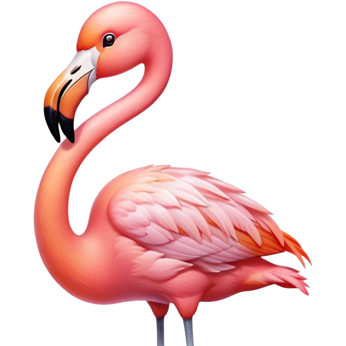 Dehydrated peach flamingo ghost emoji