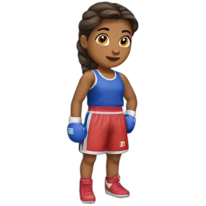 niña boxeadora emoji