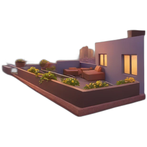 balada rooftop por do sol emoji