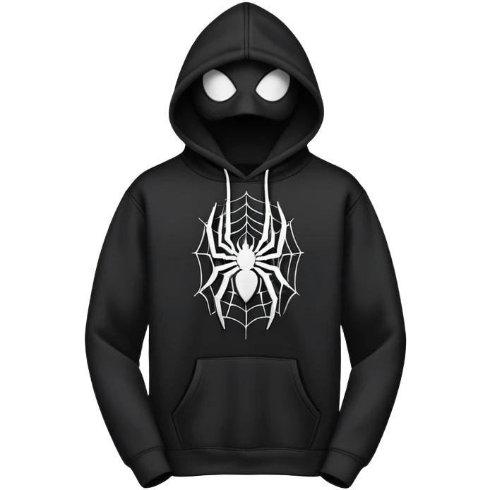 The Black Sp5der Hoodie features a sleek black base with a distinctive central design—a spider web at the center. The entire hoodie remains black, including the web, creating a bold yet subtle look. Notably, there is no spider in the middle, just the web. emoji