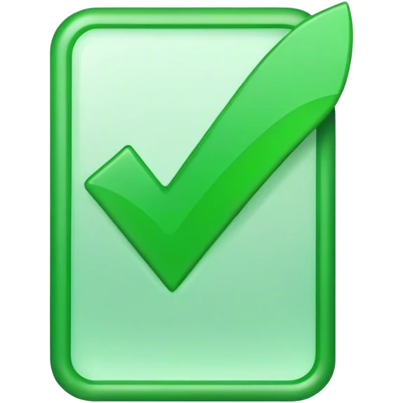 A green checkmark emoji