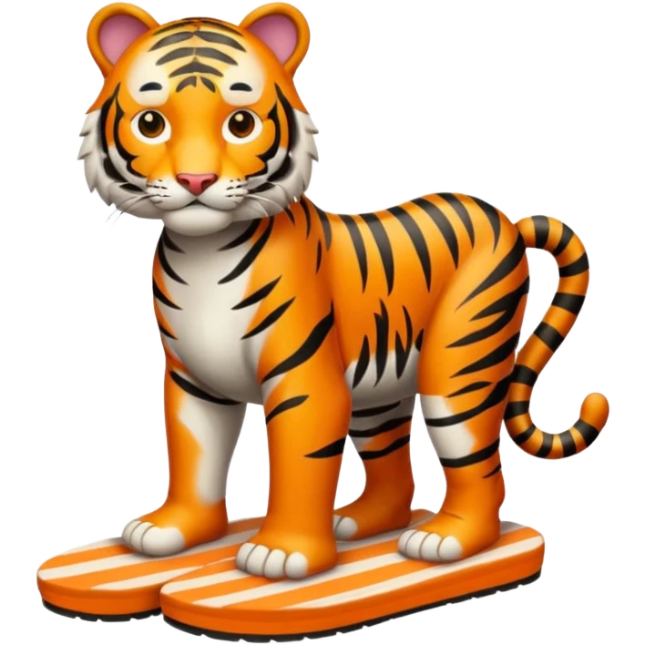 Tiger with a Flipflops emoji