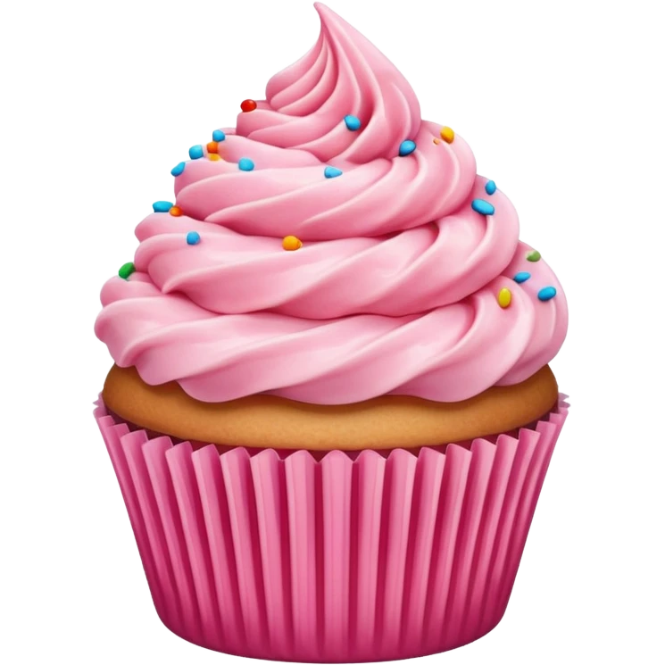 Cupcake with pink icing emoji