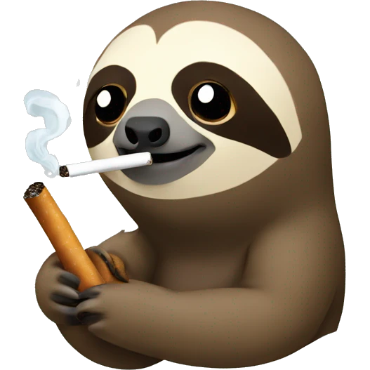sloth smoking emoji