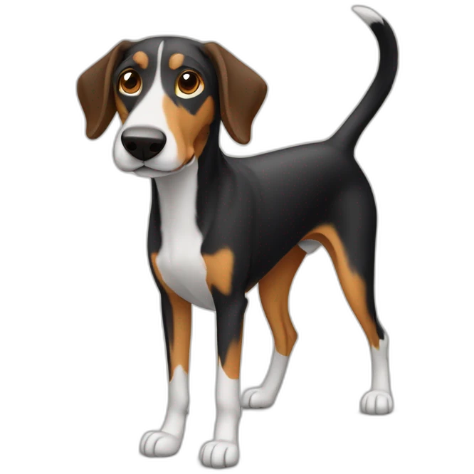 coonhound shepherd mix walking emoji