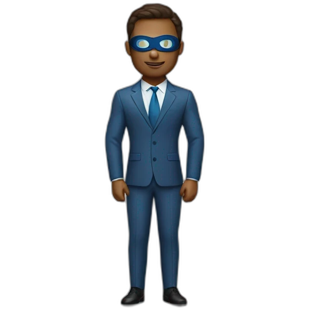 business man as a superhero emoji