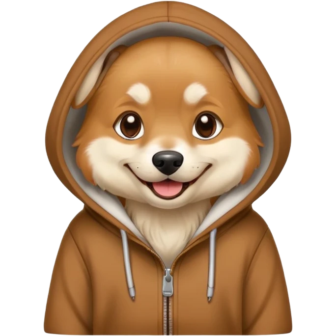 Dog wearing hoodie  emoji