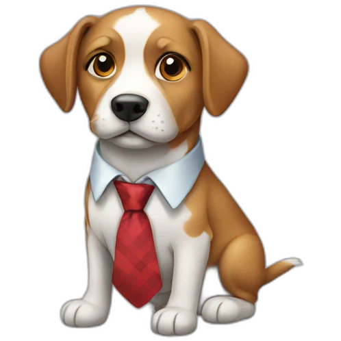 dog with tie emoji