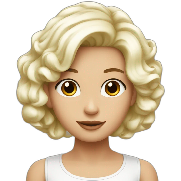 Peau blanche cheveux marron long emoji
