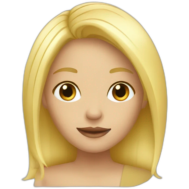Fille blonde emoji