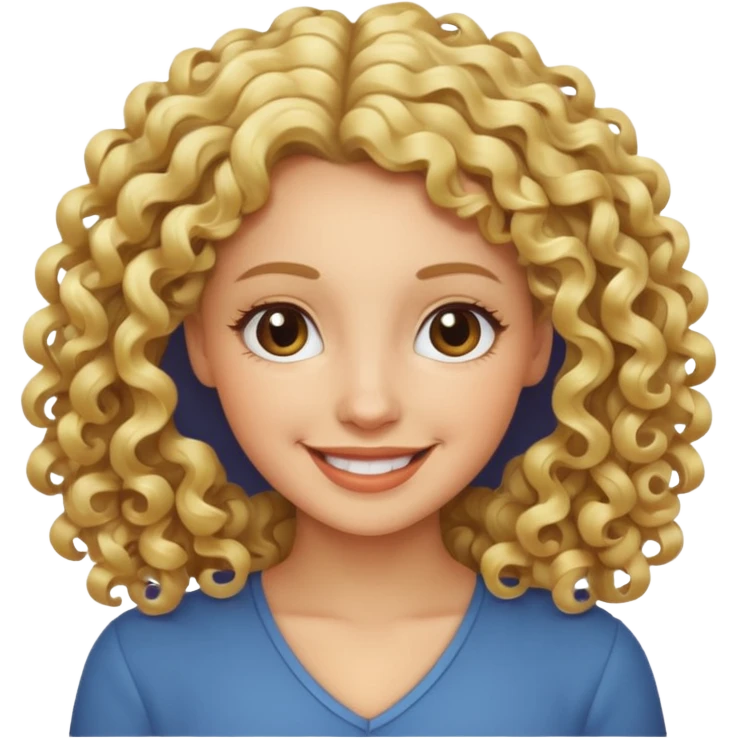 Femme frisée blonde emoji