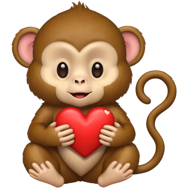 Monkey with heart  emoji