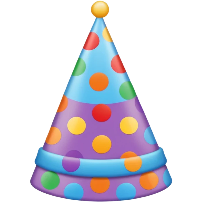birthday hat polka dots emoji
