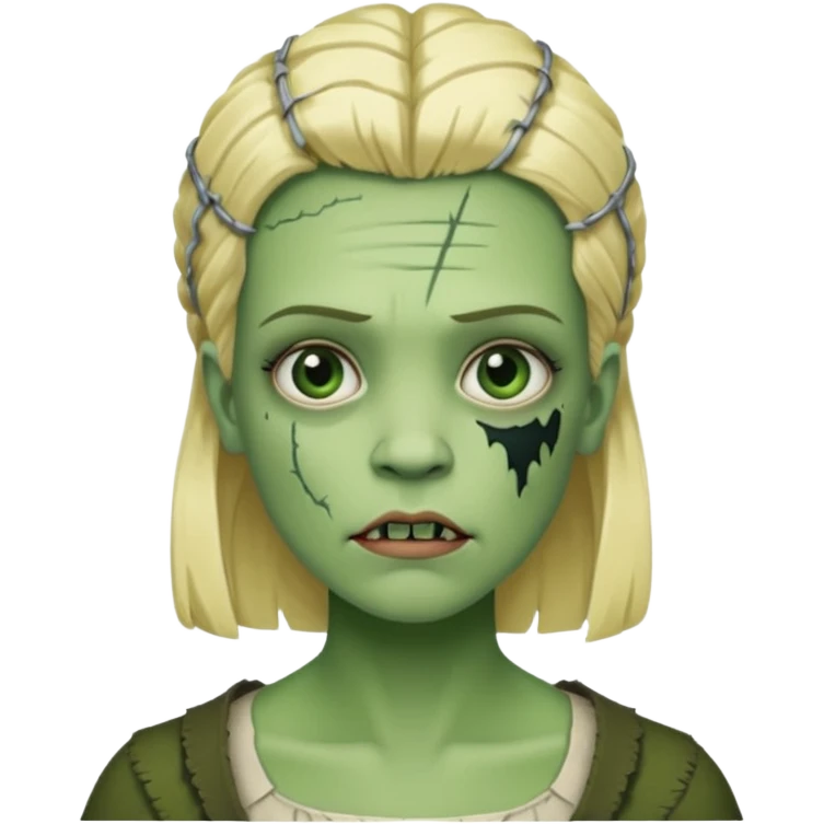 blonde woman frankenstein emoji