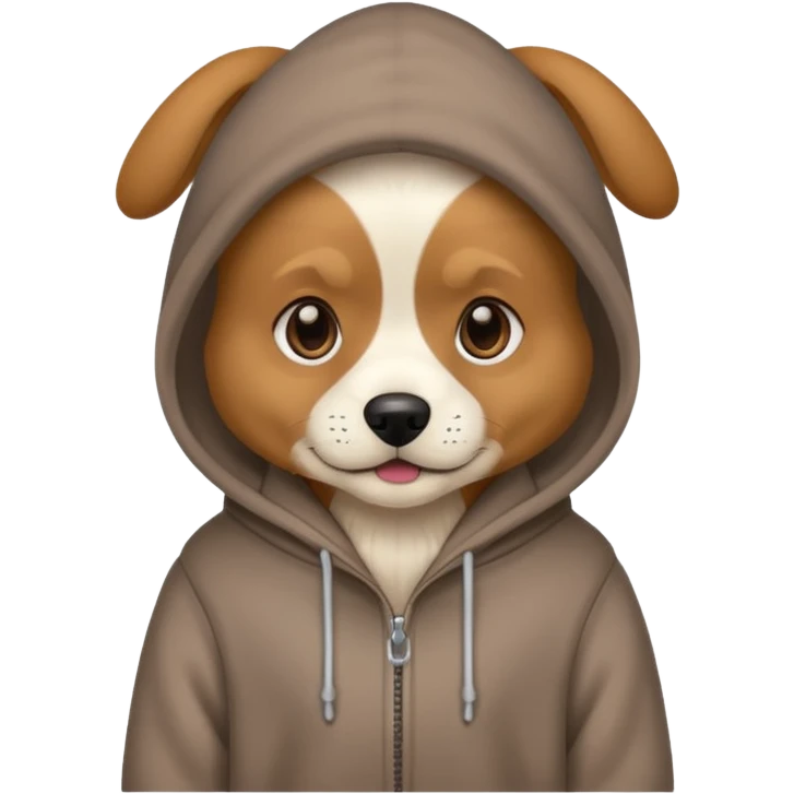 Dog wearing a hoodie emoji