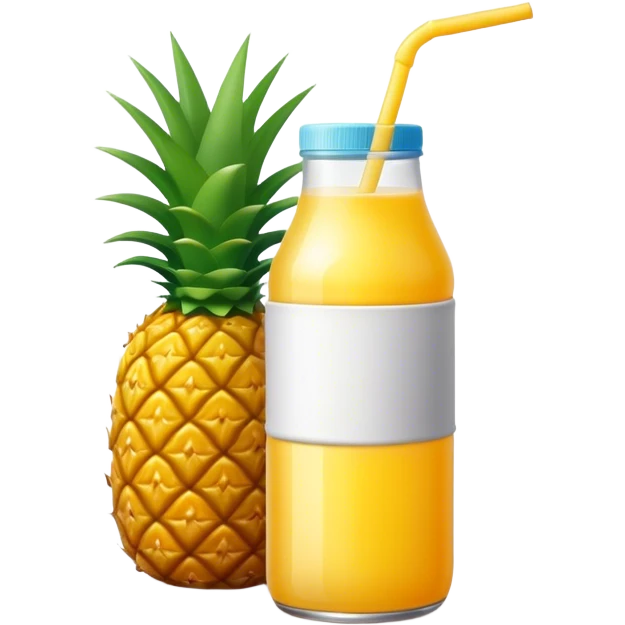 Pineapple juice bottle emoji