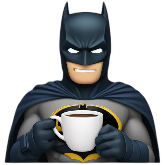 batman drinking coffee emoji