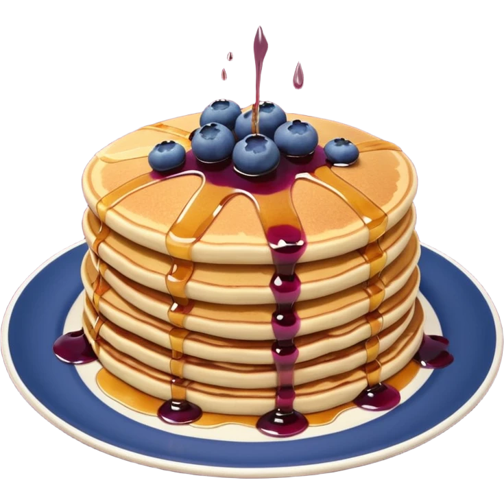 Blueberry pancakes  Burgundy emoji