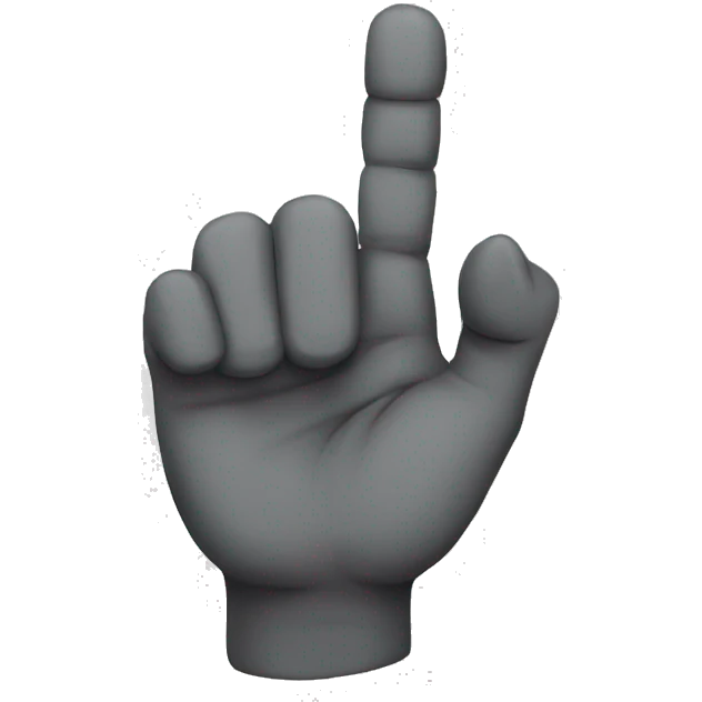 Rock emoji hand with short pinkie emoji